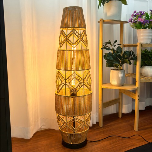 Natural woven rattan floor - natural,