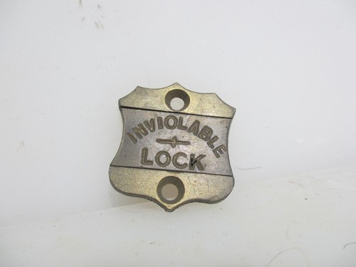 Antique brass plaque - brass,