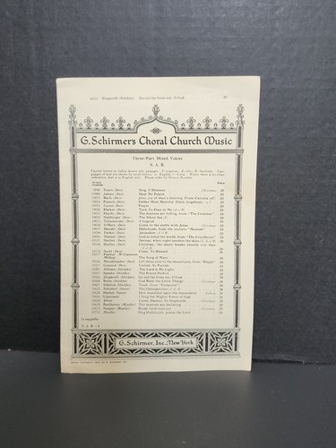 Schirmers choral church - choral,