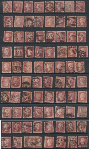 1864 penny red - 43, pls