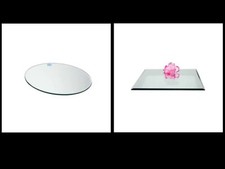 MirrorGlass Plates Coasters Square and Round Table Centers Choice of Sizes