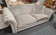 DFS Loch Loven Silver Crushed Velvet 3 Seater Sofa (2) - CS S76