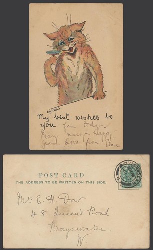 Louis wain artist signed - wain,