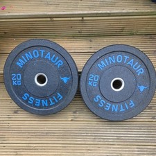 Bumper Olympic 2 x 20kg Weight Plates Set Barbell Gym