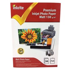 Inkrite Matte 7x5" Inkjet Photo Paper 130gsm - 50 Sheets