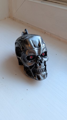 Metal terminator skull head - skull,