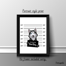 ALASKAN HUSKY PET DOG A4 PRINT