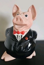 Natwest Pig Wade England Sir Nathaniel Piggy Bank Money Box with Stopper vgc