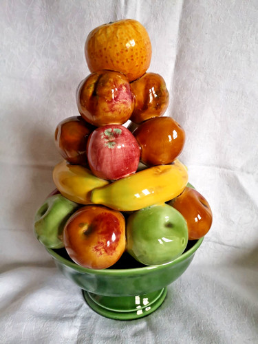 Vintage handpainted majolica - vintage, 5