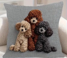 Super Soft Poodle Dog Cushion Cover 45cm x 45cm