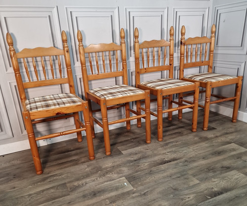 Vintage pine dining chairs - vintage,
