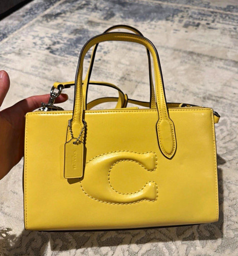 Coach yellow leather top - yellow,