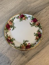 Vintage Royal Albert Old Country Roses Small Pin Dish 2” Width Bone China 