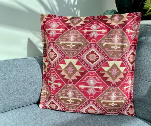 Red kilim cushion cover - red,