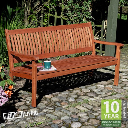 Wooden garden bench - wooden, seat