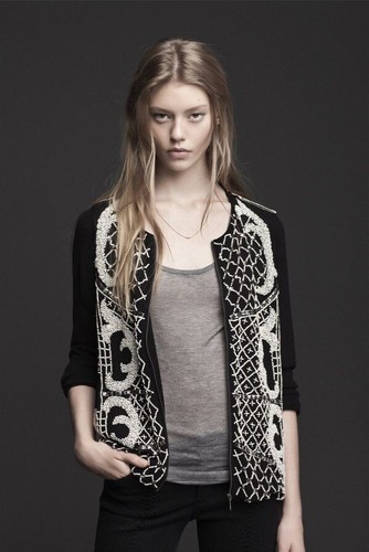 Zara beaded embellished bomber