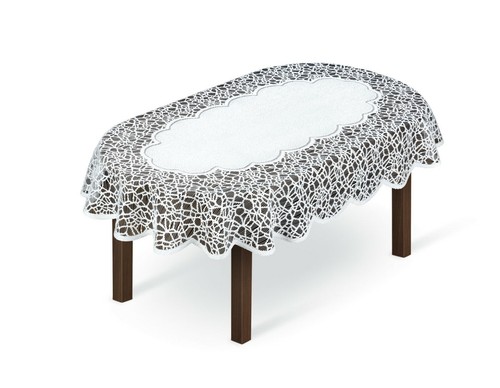 Tablecloth oval lace white - tablecloth, oval,