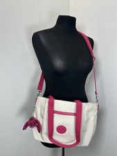 Kipling Shoulder/Crossbody Bag Pink White Breast Cancer Edition Belinda Monkey