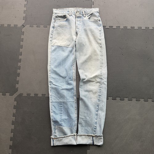 Vtg 70s selvedge red - red, line