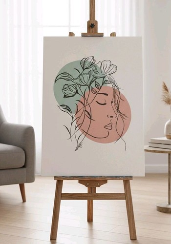 Abstract line art painting - line,