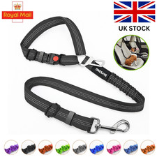 Pet Dog Adjustable Travel SEAT BELT Car Safety Harnesses Lead Restraint Strap UK