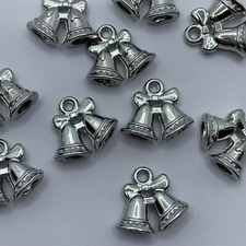 10 Tibetan Silver Bells Charms