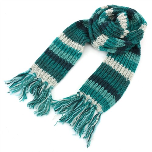 Handmade wool scarf - scarf, hand