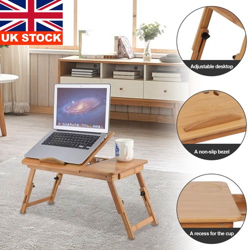 Laptop desk bamboo adjustable - laptop,