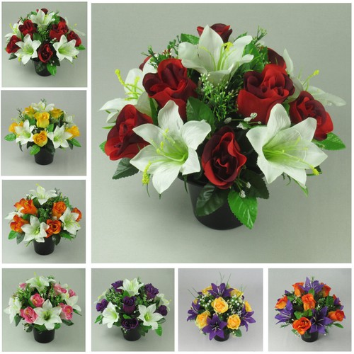 Grave artificial silk flower - grave, artificial/silk