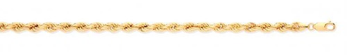9ct yellow gold hollow - 9ct, rope