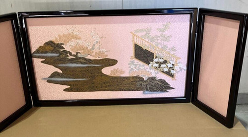 Japanese byobu folding screen - japanese,