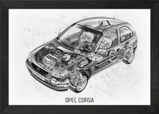Opel Corsa C Framed Wall Art