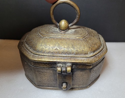 Antique 19th brass paandan - antique,