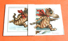 ORIGINAL  LOUIS WAIN SIGNED CAT GREETINGS CARD - JOLLY CHRISTMAS, 3D.