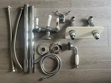 BenSham 1885 Chrome Traditional Floor Standing Shower/Bath Mixer Taps 