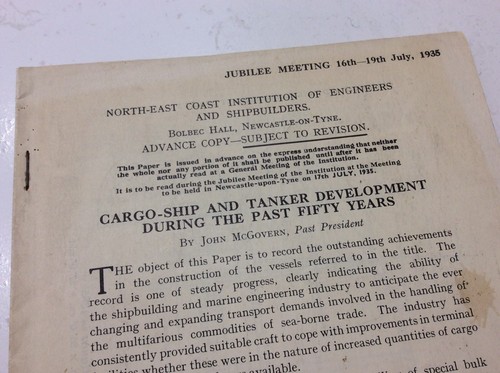 Vintage pamphlet cargo ship - -,