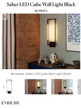 Heals sabre Wall Light Black