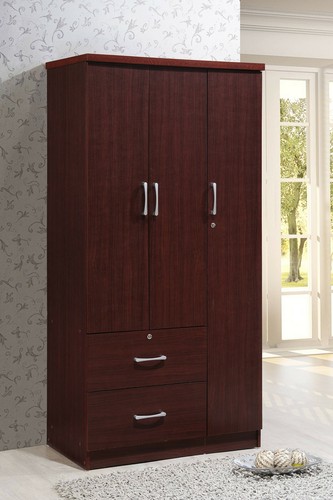 Mahogany finish armoire wooden - mahogany,