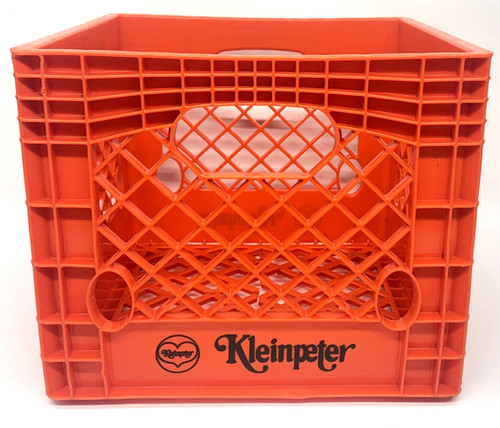 Plastic milk crate orange - plastic,
