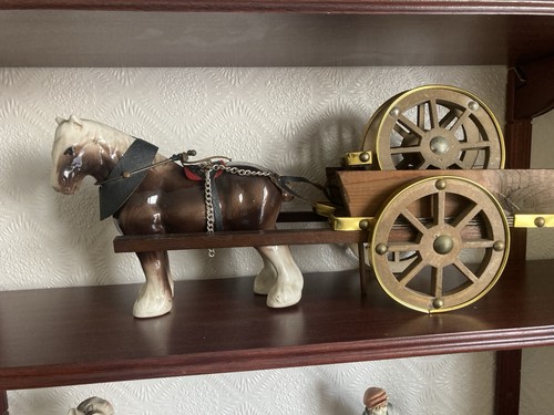 Shire horse cart with wheels - shire,