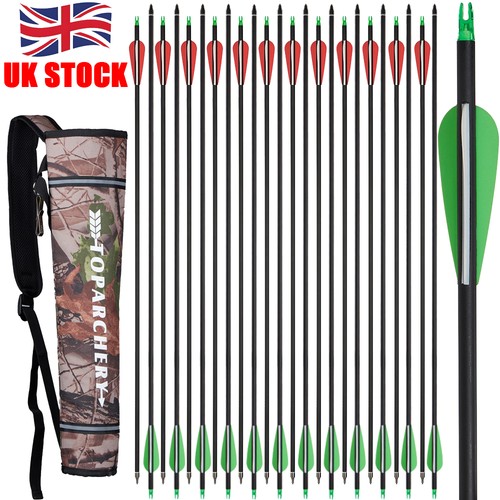 12x archery carbon arrows - archery, 30"