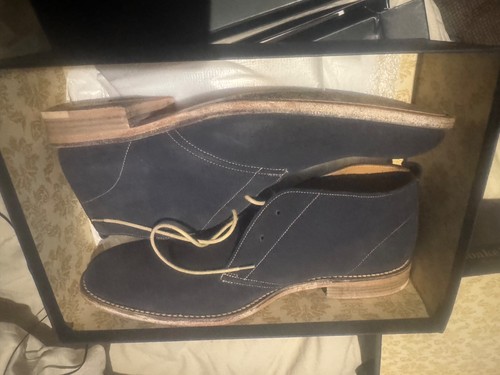 Loake navy suede ankle boots - loake,