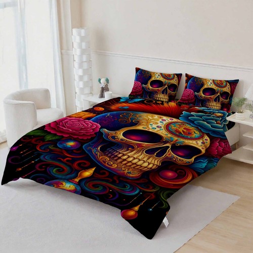 Skull theme quilt cover set - skull,