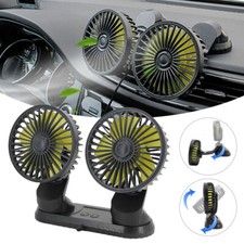 Usb powered car fan dual - dual, head