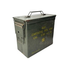 NATO Green Tall 50 Cal Ammo Can PA19 Ammunition Box / Tin Military Army