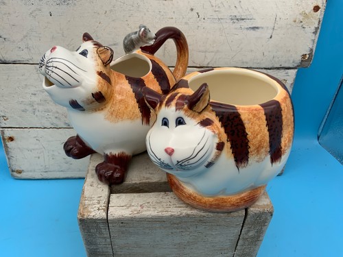 Ceramic orange tabby cats and - ceramic,