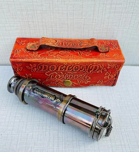 Vintage brass telescope - brass,