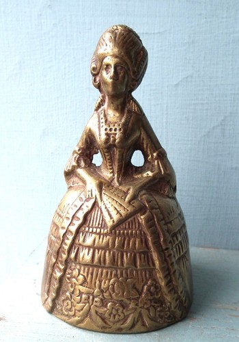 Vintage brass hand - , bell