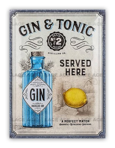 Gin tonic metal - &, sign