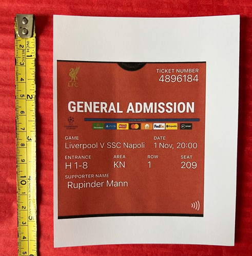 Ticket liverpool v napoli - ticket,